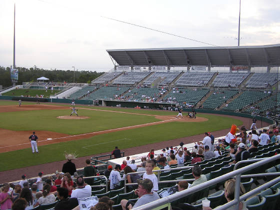 Hammond Stadium from behind 3rd base -Fort Myers