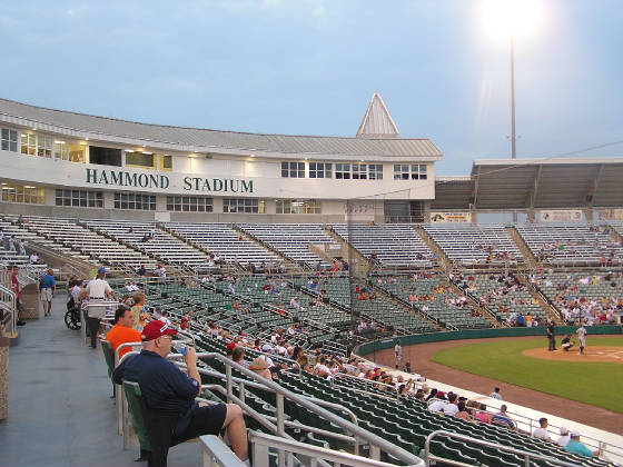 From the 1st base side behind home plate,Fort Myer