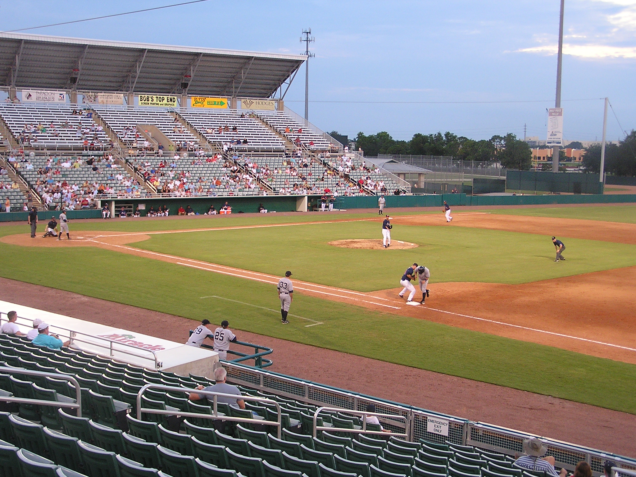 A pick off attempt - Fort Myers, Florida